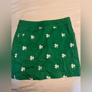 Loudmouth Golf Ladies Embroidered Shamrocks skort. Size 4